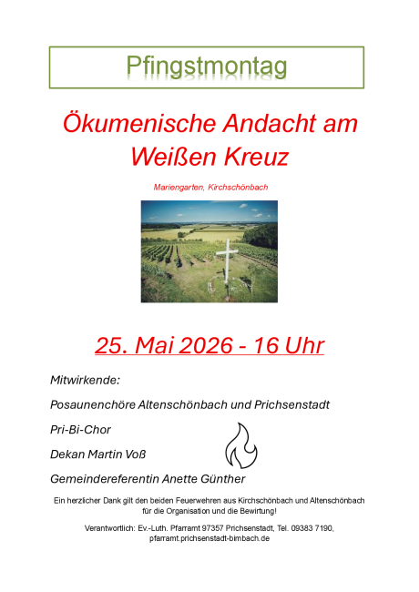 Ökumenischer Gottesdienst am Weißen Kreuz - Kirchschönbach